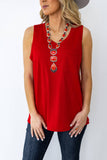 Everyday Ribbed Tank Top, Red (S-3x)