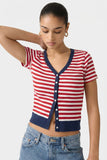 Americana Star Ribbed Cardigan
