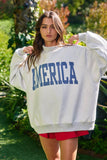 USA/America Print Reversible Sweatshirt