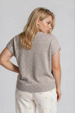 Raw Edge Sleeveless Lightweight Cardigan, Light Taupe (S-L)