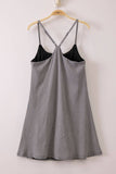 Textured Checkered Knit Activewear Tennis Dress (Black)
