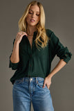 Super Soft Button Up-Hunter Green (L, 2X)
