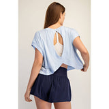 Open Back Athletic Top, Black (L)