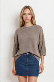 Exposed Seam Drop Shoulder Pullover, (S-L)
