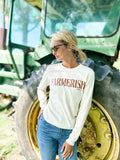 ‘Farmerish’ Ivory Graphic Long Sleeve