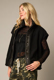Oversized Fleece Vest, Black (S)