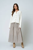 Raw Edge Exposed Seam Cardigan, Butter Yellow