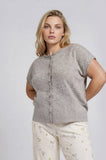 Raw Edge Sleeveless Lightweight Cardigan, Light Taupe (S-L)