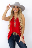 Everyday Ribbed Tank Top, Red (S-3x)