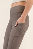 Nylon Rib Leggings With Pockets- Nomad (S, L)
