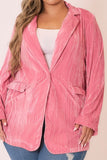 Crushed Velvet Blazer, Pink (2x)