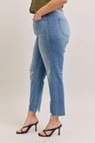 Plus Size High Rise Mom Jean Cropped