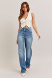 A-semetrical High Rise Dad Jean