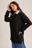 Oversized Tunic Sweater- Black (S-L)