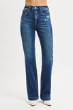 Risen-TC High Rise Straight Denim- Dark