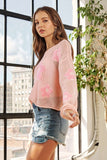 Lightweight Floral Sweater Top