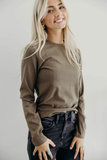 Pointelle Long Sleeve- Brushed Sage(XS-2X)