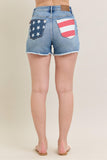 Judy Blue- Flag Denim Shorts (1x, 3x)