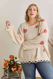 Frayed Heart Sweater