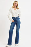 Risen-TC High Rise Straight Denim- Dark