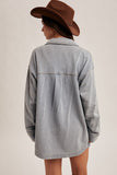 Soft Knit Oversized Denim Shacket (S-L)