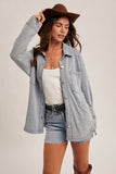 Soft Knit Oversized Denim Shacket (S-L)