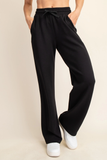 Comfy Luxe Straight Pant, Black