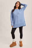 Oversized Tunic Sweater- Blueberry (S-L)