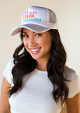 Drink on the Lake Trucker Hat- White