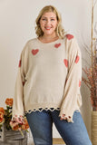 Frayed Heart Sweater