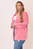 Crushed Velvet Blazer, Pink (2x)