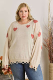 Frayed Heart Sweater