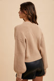 Bow Front Snap Closure Cardigan Sweater (3x)