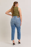 Plus Size High Rise Mom Jean Cropped