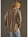 Super Soft Button Up- Taupe (S-XL)