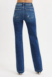 Risen-TC High Rise Straight Denim- Dark