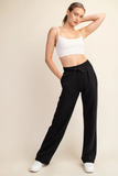 Comfy Luxe Straight Pant, Black