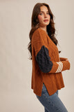 Color Block Pocketed Sweater (M)