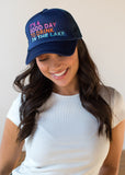 Drink on the Lake Trucker Hat- Navy