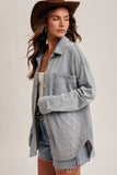 Soft Knit Oversized Denim Shacket (S-L)