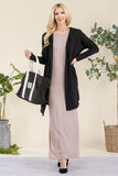 Cardigan Hoodie- Black (S,L,1X,2X,3X)