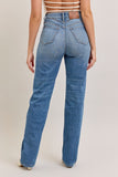 A-semetrical High Rise Dad Jean