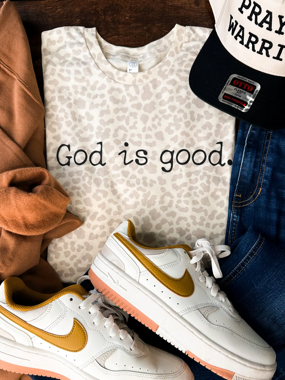 God Is Good Leopard Tee (S-2X)