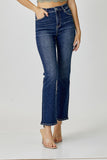 Risen- Mid Rise Ankle Straight Slim Denim
