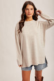 Oversized Tunic Sweater- Oatmeal (S,L)