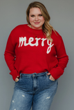 Merry Sweater-Red (XL, 2X)