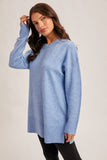 Oversized Tunic Sweater- Blueberry (S-L)