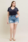 Judy Blue- Flag Denim Shorts (1x, 3x)