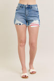 Judy Blue- Flag Denim Shorts (1x, 3x)