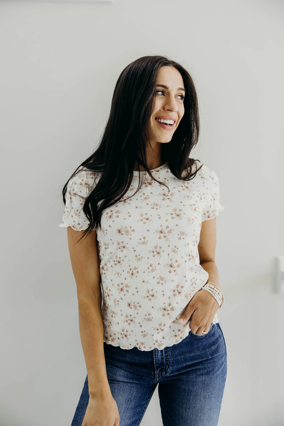 Lettuce Edge Tee- Wild Saffron